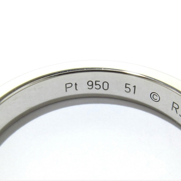 Authentic NEW Cartier C De Cartier platinum ring size 51 - Picture 2 of 6